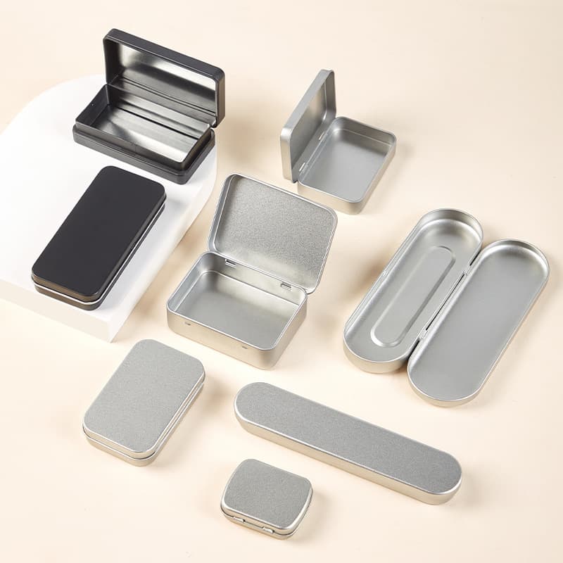 Tinplate Box Beauty Tools U-Shaped Data Cable Cosmetics Jewelry Integrated Flip-Top Small Items Storage Gift Box