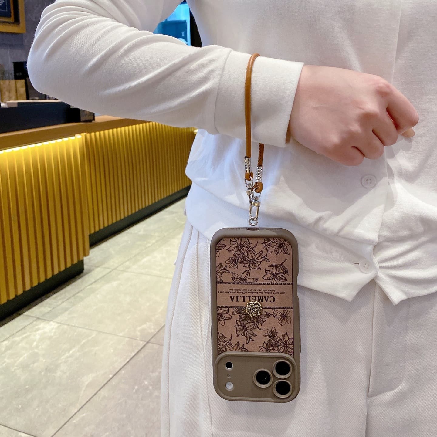Cross-border compatible Huawei Mate80 leather-textured phone case Pura80 elegant Enjoy 80 printed Nova15 floral for women