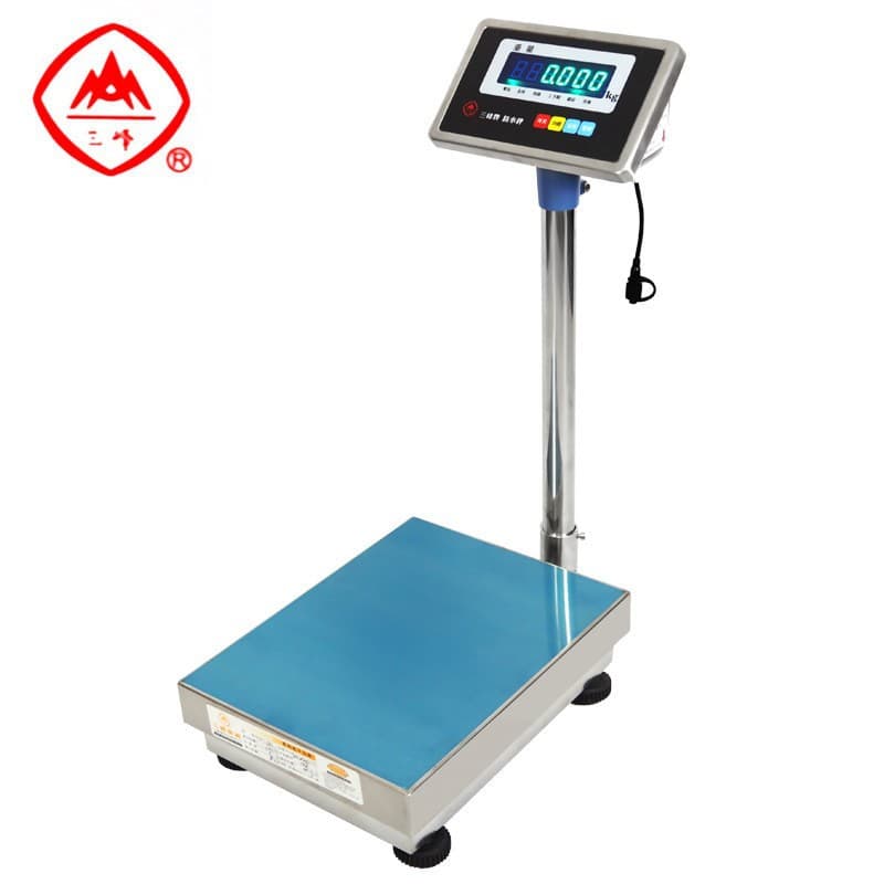Shanghai Sanfeng 100kg Waterproof Scale 5g Weighing Platform Scale Electronic Scale Platform Scale Stainless Steel Commercial Food Factory Seafood