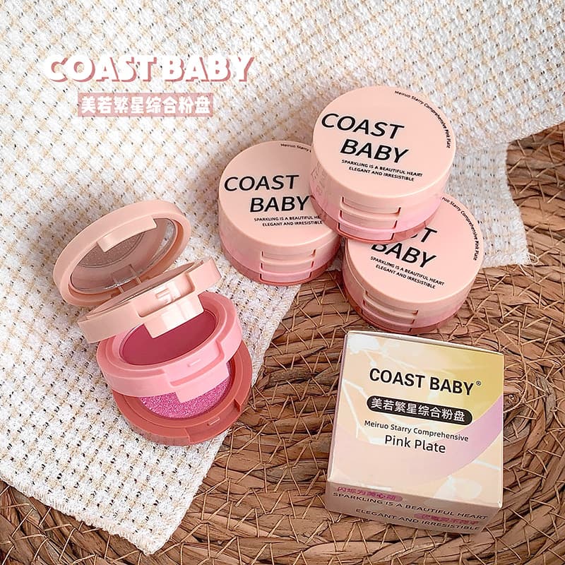COAST BABY Beauty Stars Comprehensive Powder Palette Pearlescent Highlight Fine Flash Extremely Silkworm Shadow Shading Eyeshadow Palette