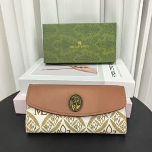 2026 New Light Luxury Vintage Style Women's Clutch Wallet RFID Blocking Multi-slot Wallet Commute Versatile Billfold