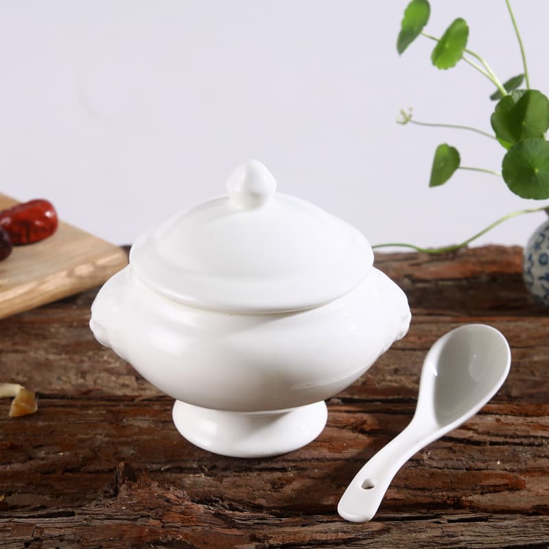 High quality lion head cup ceramic lion head baking bowl double ear soup bowl baking pastry bowl porcelain tableware Amazon tableware