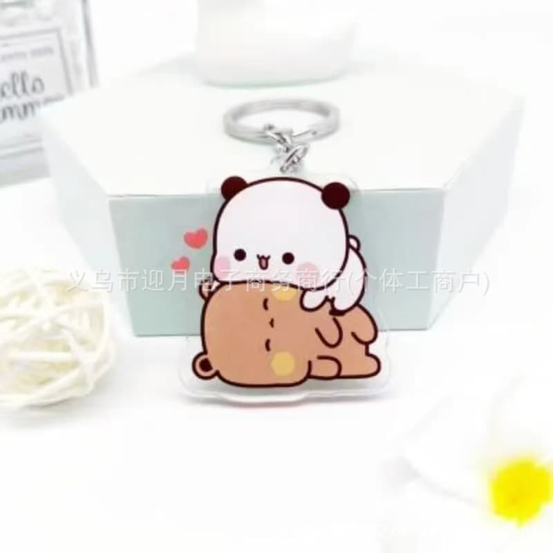 New red panda key chain small pendant high-value cloth acrylic key chain backpack pendant decoration key