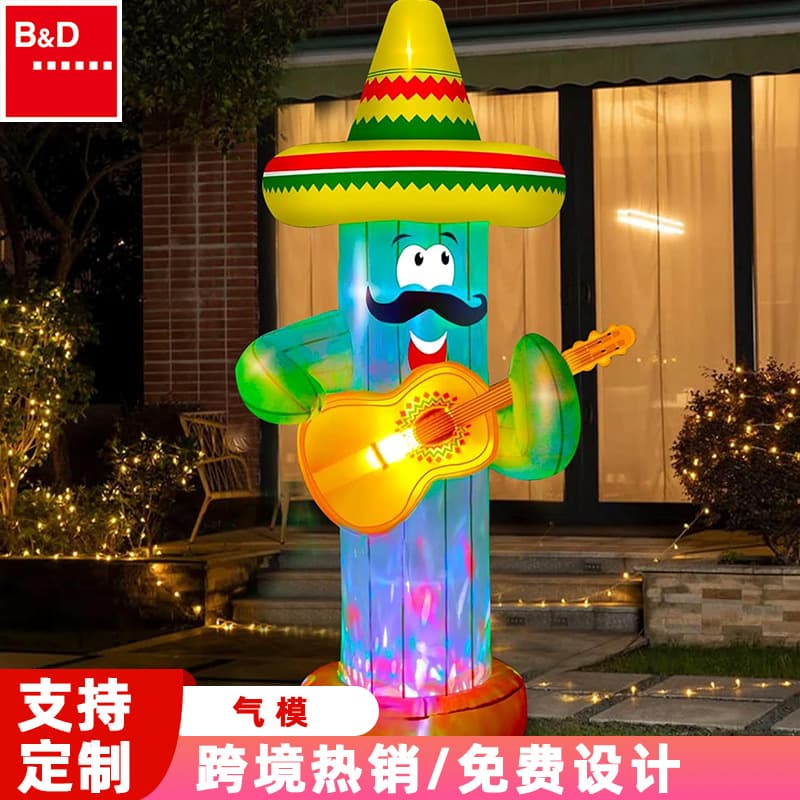 Cross-border Cinco de Mayo inflatable decoration props for outdoor patio with LED lights
