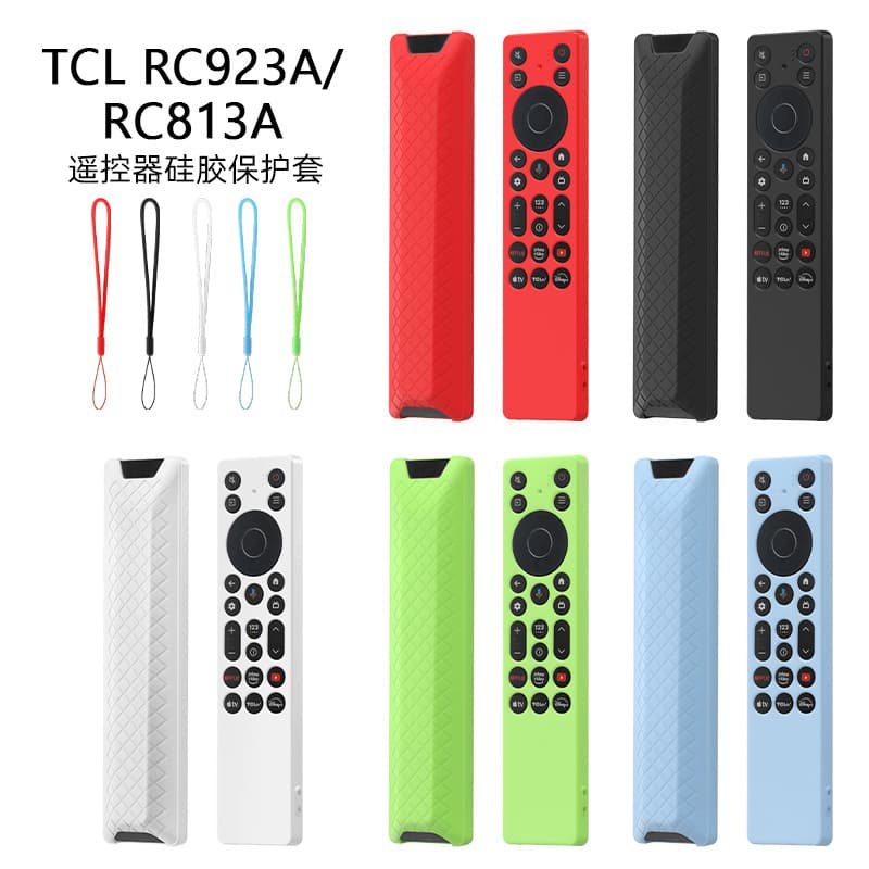 Suitable for TCL RC923A/RC813A Remote Cover, Anti-Drop, Stain-Resistant, Anti-Slip, Shock-Absorbent Full Silicone Case