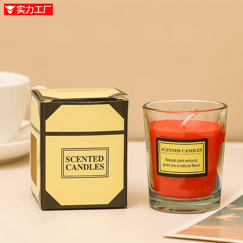 Creative Handmade Plant Wax Candle Home Fragrance Decorative Glass Cup Aromatherapy Candle Ornament Gift