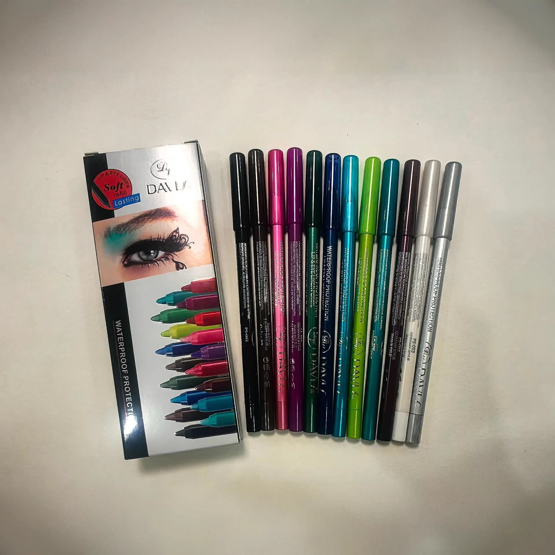 Cross-Border Eyebrow Pencil 12-Piece Box Set, Pearlescent Eyeliner Gel Pencil, Waterproof Highlighter Eyeshadow Pencil, Sharpener for Sharpening Eyeliner and Eyebrow Pencils