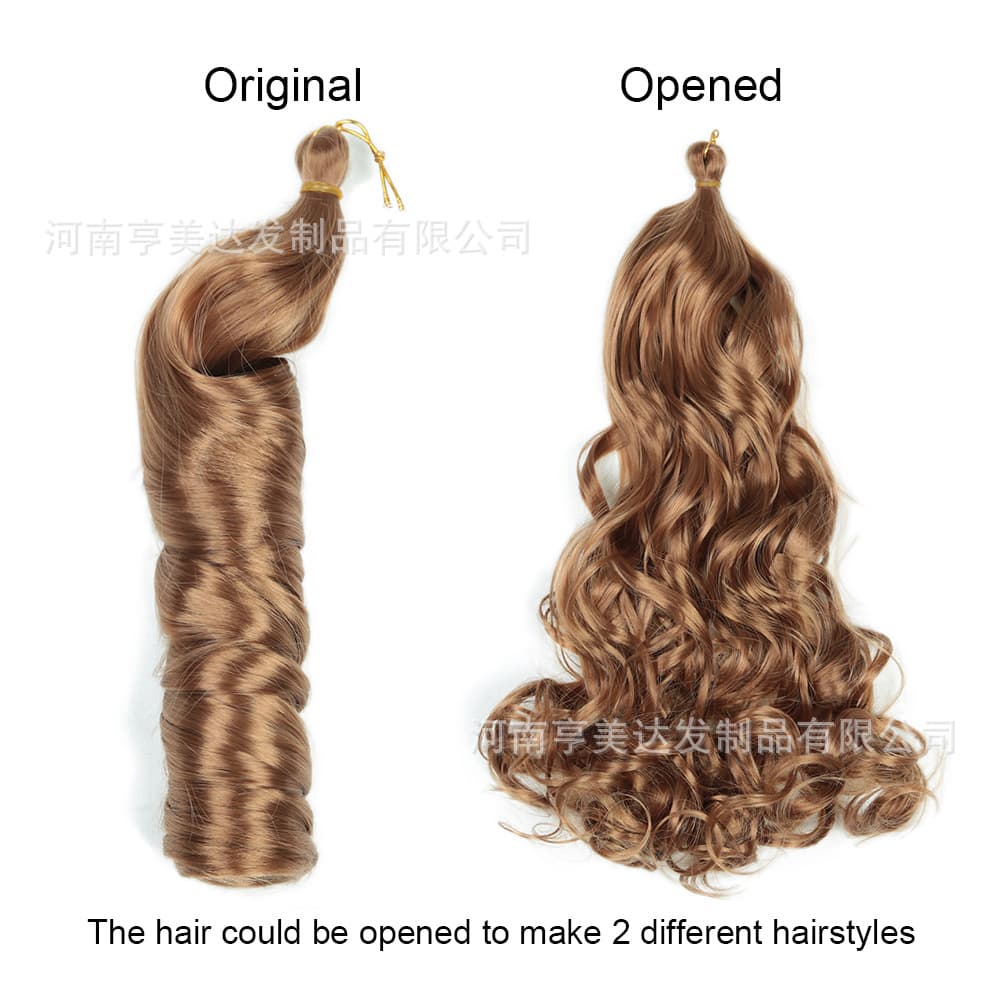 European and American wig high-temperature silk French curly hair 24inch barrel curl large curl Pony Curl Silky synthetic fiber hair