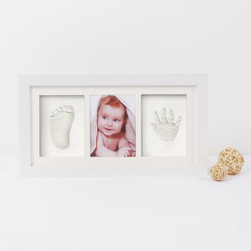 Baby Hand and Footprint Frame Newborn One Year Anniversary Keepsake Gift Handmade Density Board Home Decor Suitable for All Occasions