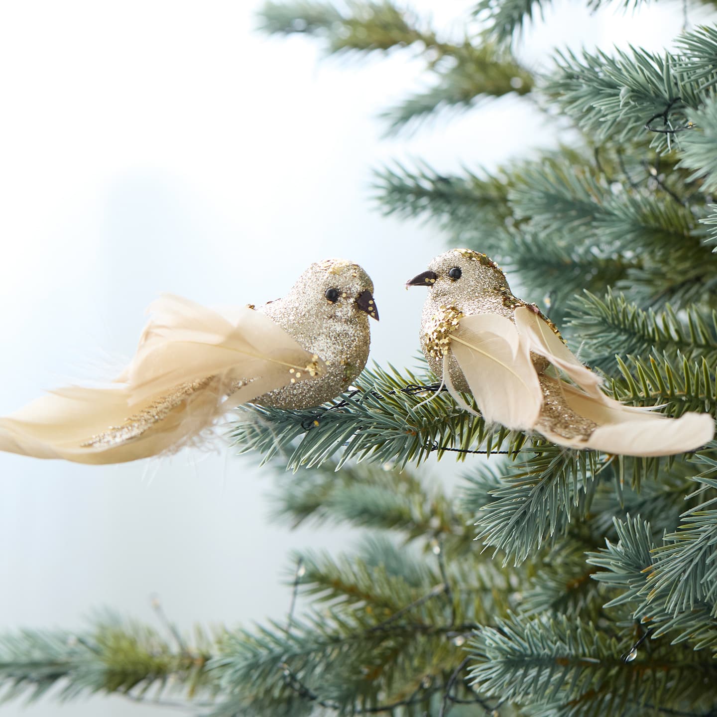 New Cross-Border Christmas Decoration Simulation Bird Foam Bird with Clip Christmas Tree Ornament Feather Bird