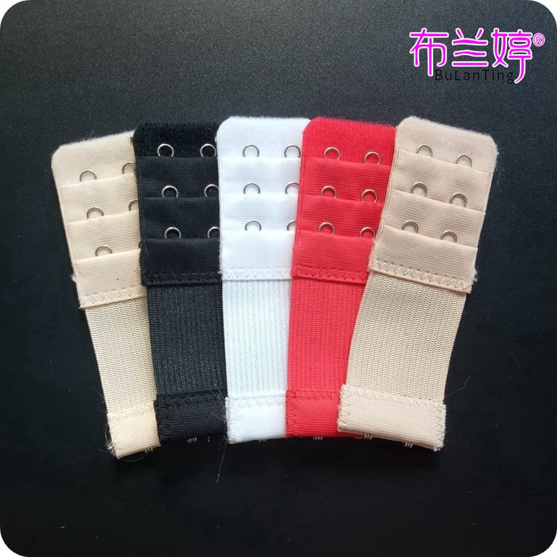 Elastic 3-Row 2-Hook Bra Extender, Stainless Steel Underwear Extension Clasp, Factory Direct
