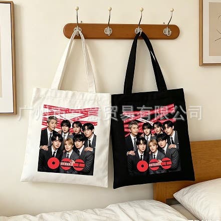 Bulletproof Boy B T album ARIRANG canvas bag literary style RM JIN handbag women's shoulder bag ins