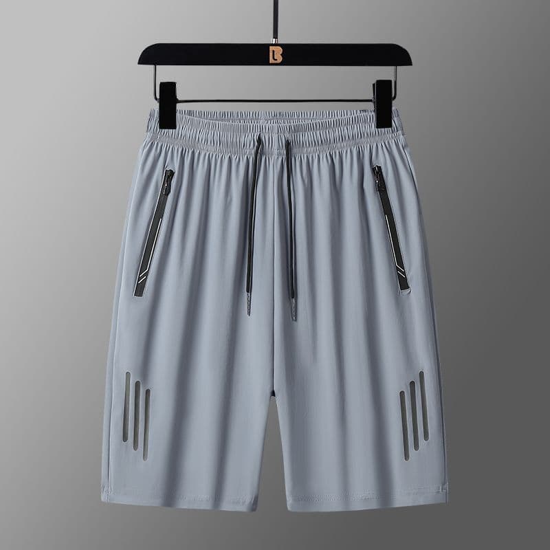 Men's 5-Inch Sports Casual Running Ice Silk Quick-Dry Beach Shorts, Mid-Length Shorts for Men