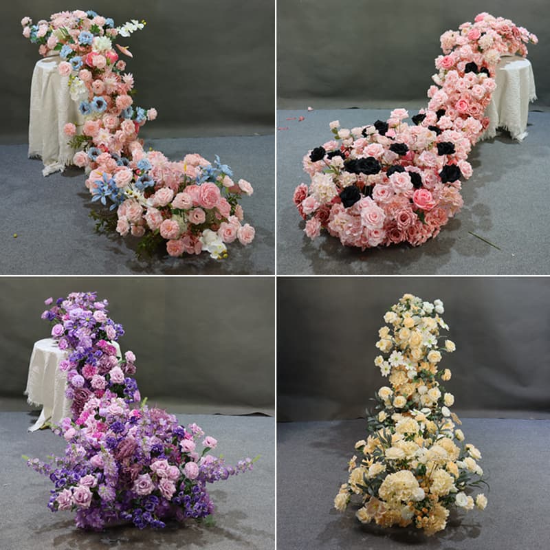 Artificial Flower Birthday Banquet Waterfall Table Flower Hanging Flower Strip Window Decoration Flower Row Wedding Engagement Car Ceremony Decorative Flowers