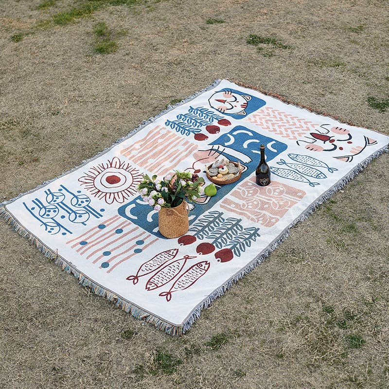 Cotton blankets, outdoor camping tents, picnic mats, camping equipment, multi-functional sofa covers, high-precision blankets, custom-made.