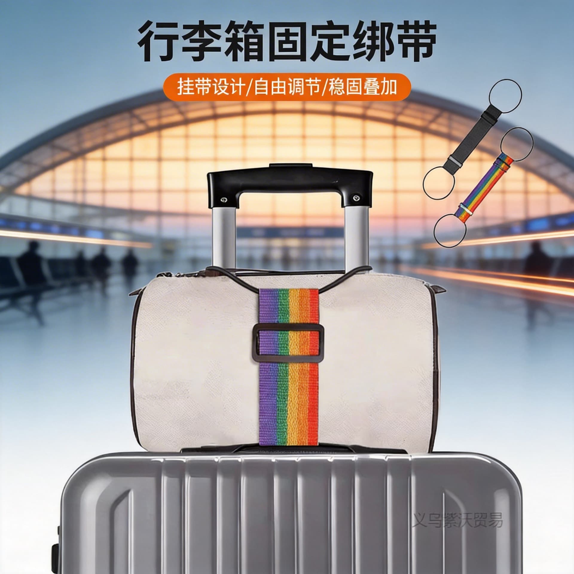 Luggage Packing Strap Fixed Hanging Strap Storage Box Elastic Rope Binding Strap Backpack Strapping Tape Trolley Case