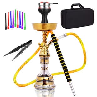 Cross-border Product Foreign Trade Arabic Hookah Set Egyptian Style with Carrying Bag Shisha Single Pipe Hookah
