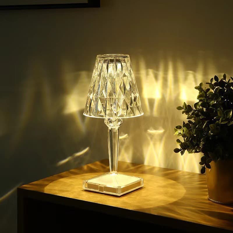 Crystal Creative Tap Light Gift, Trendy Diamond Night Light, Restaurant Decorative Ambient Light, Bedroom Desk Lamp Night Light