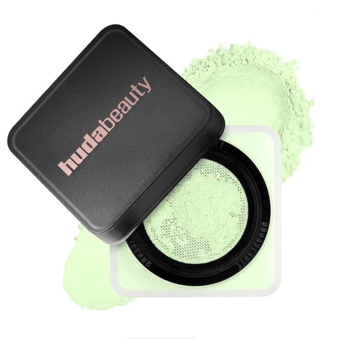 HUDA BEAUTY Black Square Box Green Loose Powder Corrects Redness Oil-Control Matte Setting Powder