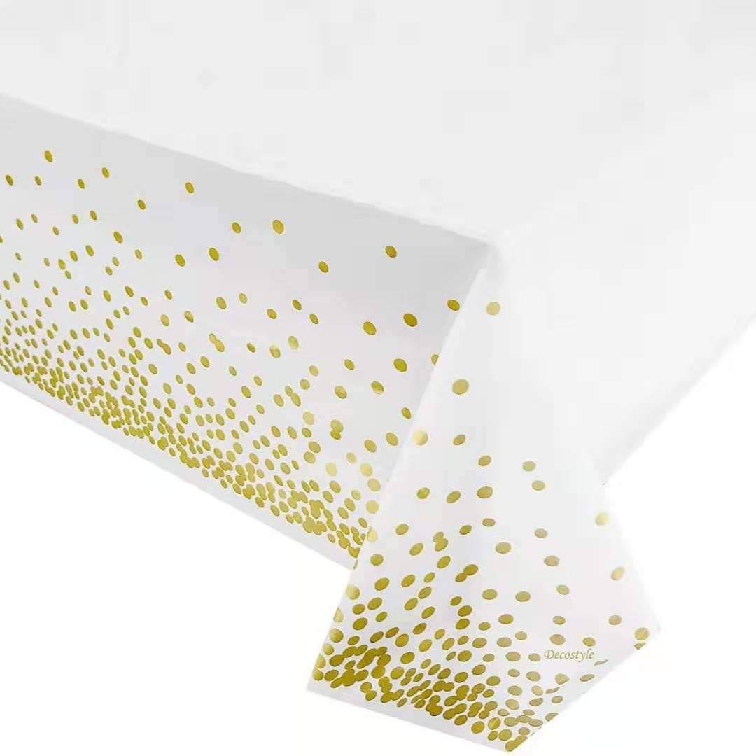 Amazon Polka Dot Disposable Tablecloth Printed Party Decoration Peva Thickened Table Cloth Waterproof