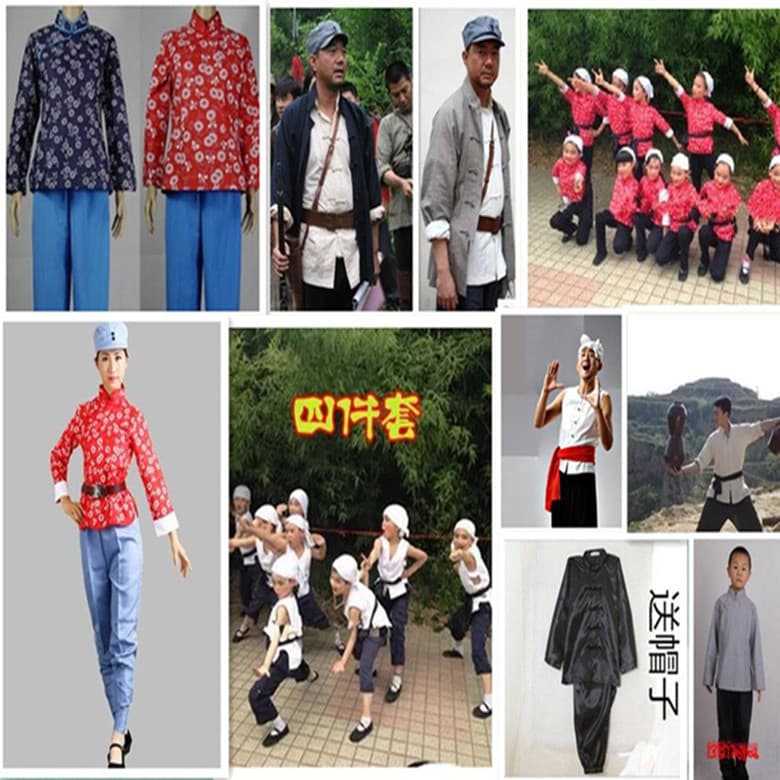 Village Guerrilla Performance Costume, Armed Working Team Militia Clothing, Northern Shaanxi Peasant Performance Costume, Local Eighth Route Army Wang Erxiao
