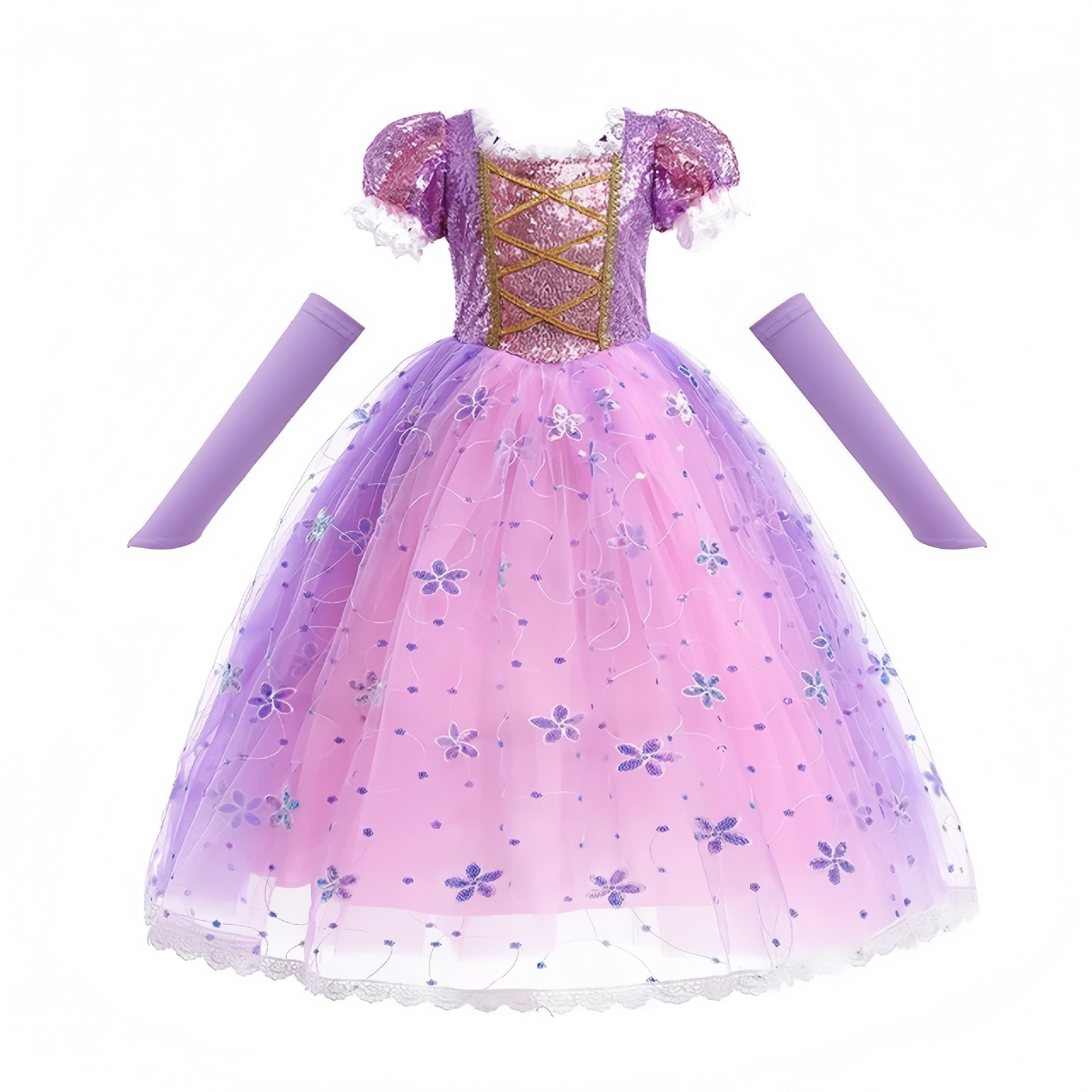 New Elsa Snow White Lolita Princess Dress Little Fairy Bee Tinker Bell Birthday Wings Performance Dress