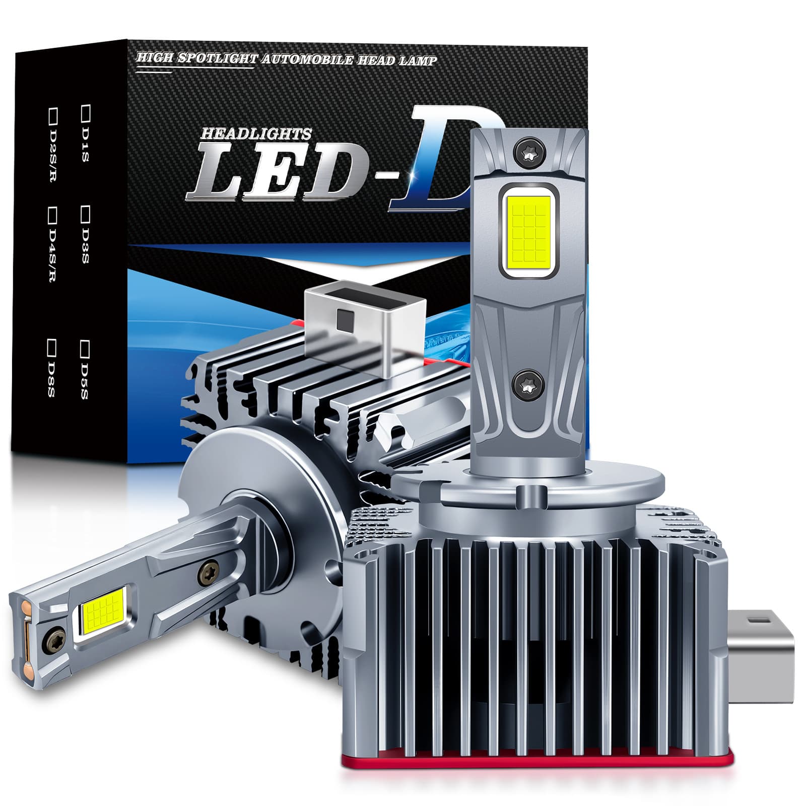 Dual Copper Tube D1S High Power LED Headlight D2S Xenon Light D4S Car Light D5S Laser D3S D8S Light