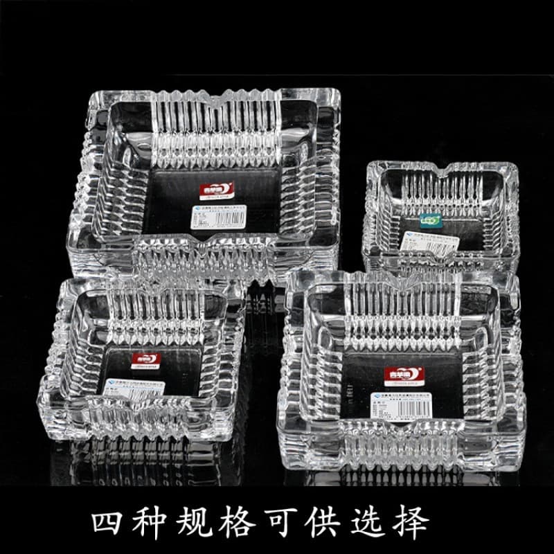 Green Apple Transparent Diamond Cigar Ashtrays, KTV, Hotel, Home Use, Square and Round Glass Ashtrays Wholesale