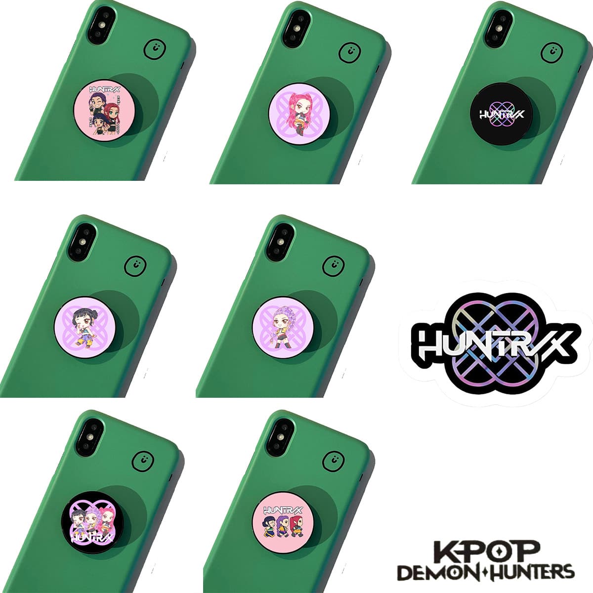 Kpop Demon Hunters Phone Stretchable Air Cushion Stand Huntrix Lazy Finger Ring Stand