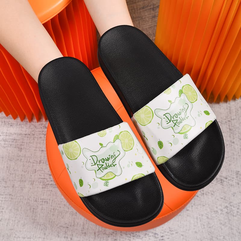 2024 New Anti-Slip Non-Odor Men's Summer Indoor Slide Sandals Couple Outdoor Personality Beach PVC Slippers