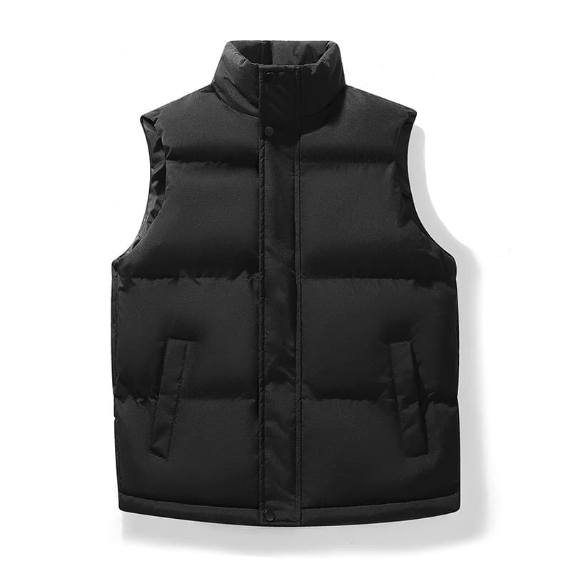 Vest Export Vest Top Solid Color Autumn Winter Stand Collar Protective Vest Sleeveless Simple Vest Summer Thin Style