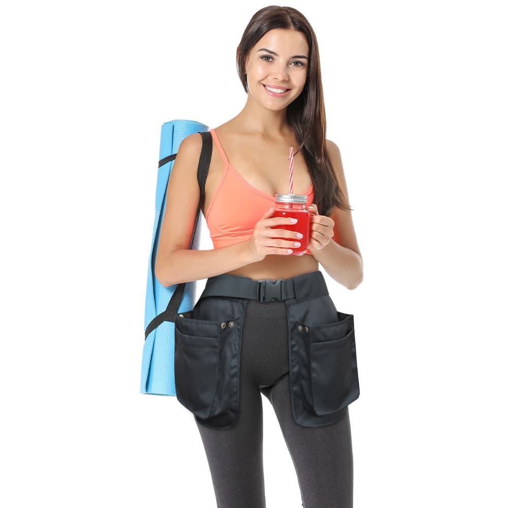 TEMU Gardening Multi-Function Sports Waist Bag Storage Belt Multi-Pocket Zipper Waist Pouch Large Capacity Tool Bag Outdoor