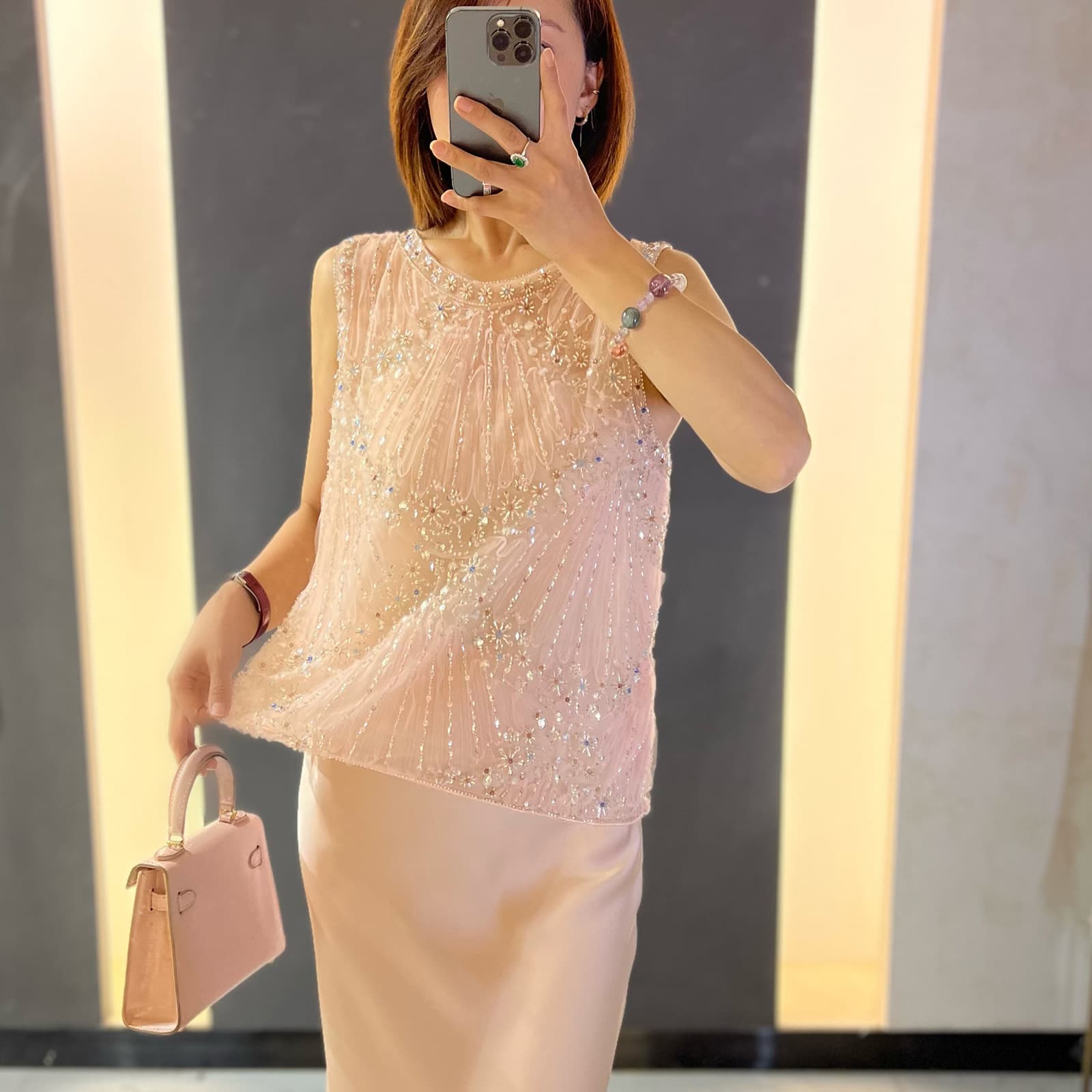 European and American new fashion temperament sexy lady tops heavy beading pearl beading camisole for women 9231