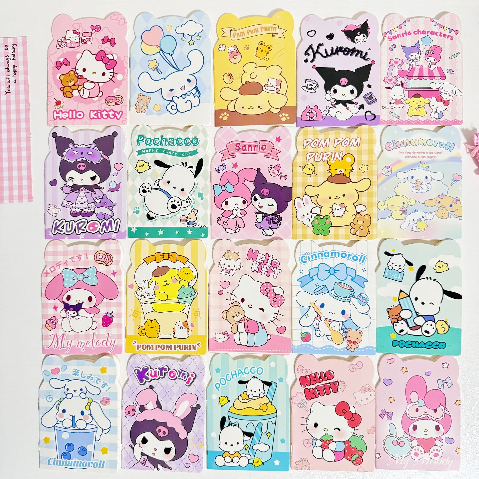 Mini Cartoon Notebook Portable Saddle Stitch Notepad Cute for Elementary Students Prize Reward Wholesale