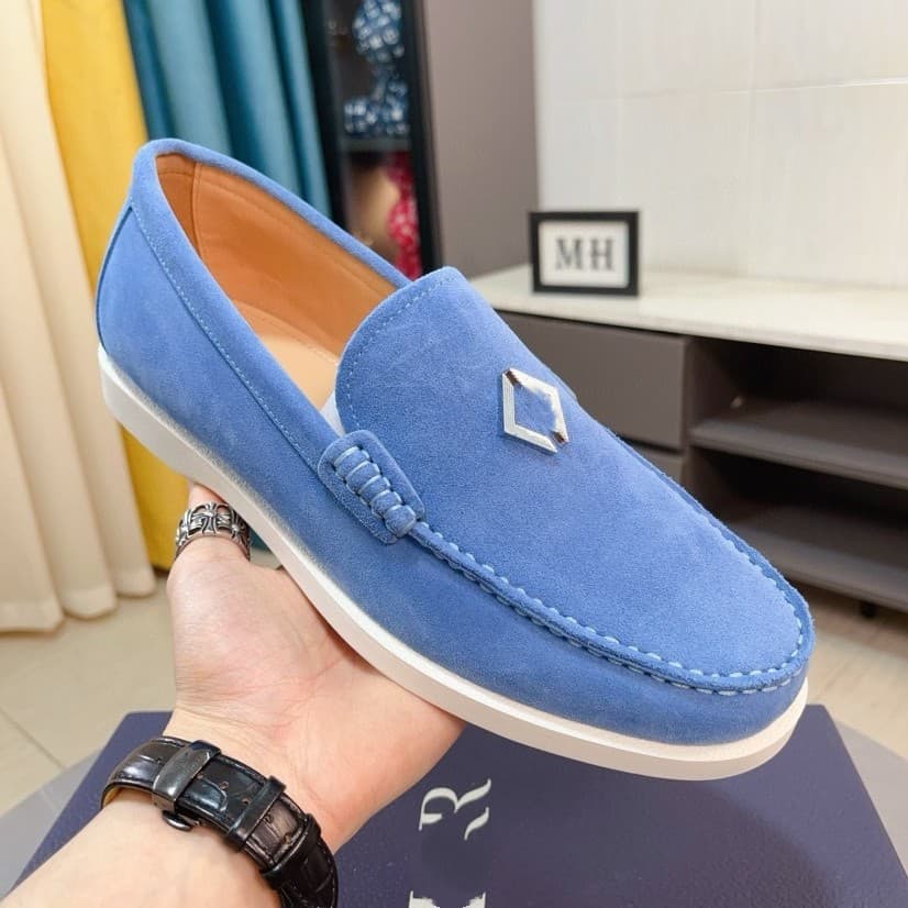 European Style Men's Slip-On Casual Leather Loafers British Style Lightweight Slip-On Business Penny Loafers