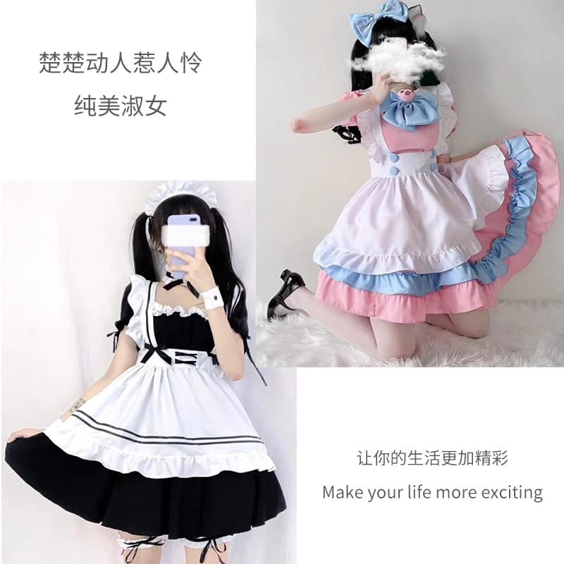 Miracle Nuannuan Travels Around the World Red Wine Sweetheart Maid Costume Cute Maid Outfit Cosplay Lolita Dress