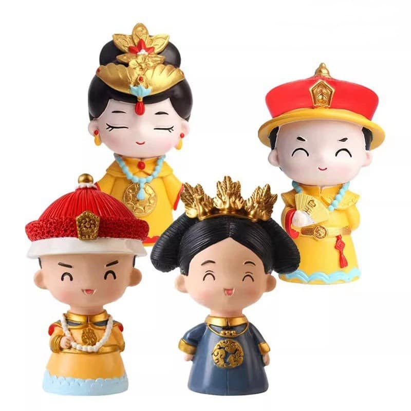 The Emperor and Queen's Cake Decoration Ornaments Palace Ancient Style Birthday Blessings for the Emperor's Mother and His Majesty's Birthday Baking Insert