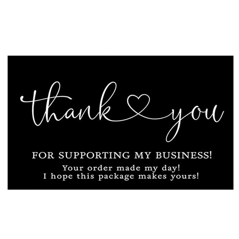 Cross-border in stock 50 pcs/pack Pink Thank You Cards English gift box decoration greeting cards postcards