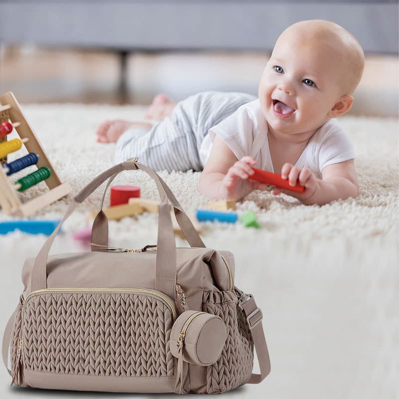 Crossbody Mom Bag Multifunctional Maternity Outing Fashionable Diaper Bag Large Capacity Crossbody Backpack Stroller Hanging Bag
