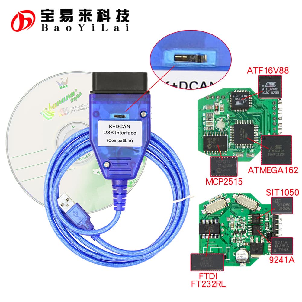 Inpa For Bmw E Chassis Kdcan Ft232rl Switch Car Diagnostic Cable Automotive Diagnostic Instrument