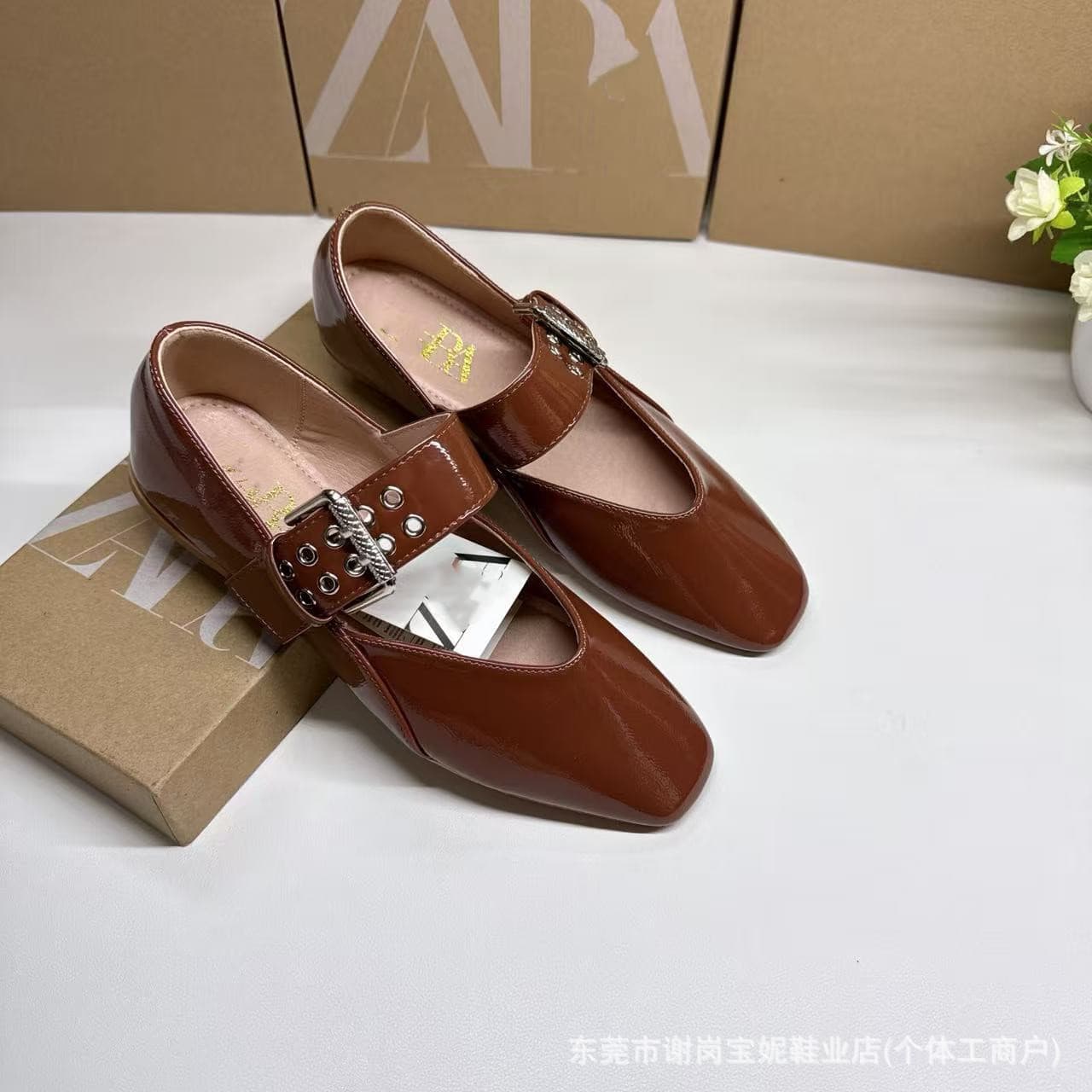 Women's Sandals Export African Leopard Print Sweet Style Flat Shoes Shallow Square Toe Zara Women's Sandals
