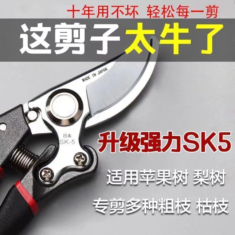 Original Japanese SK5 imported large pruning shears, powerful and expensive, suitable for gardening and horns.