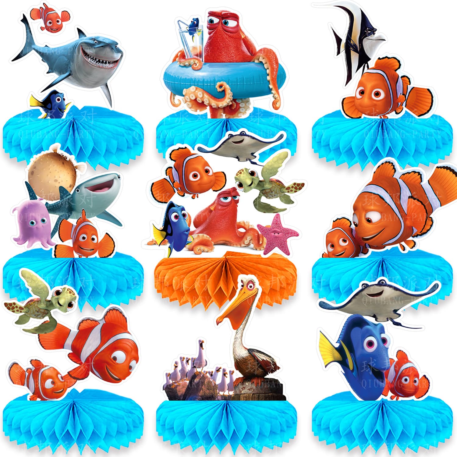 Finding Nemo Honeycomb Decoration Birthday Party Decor Nemo Honeycomb Ball Party Supplies Honeycomb Table Centerpiece