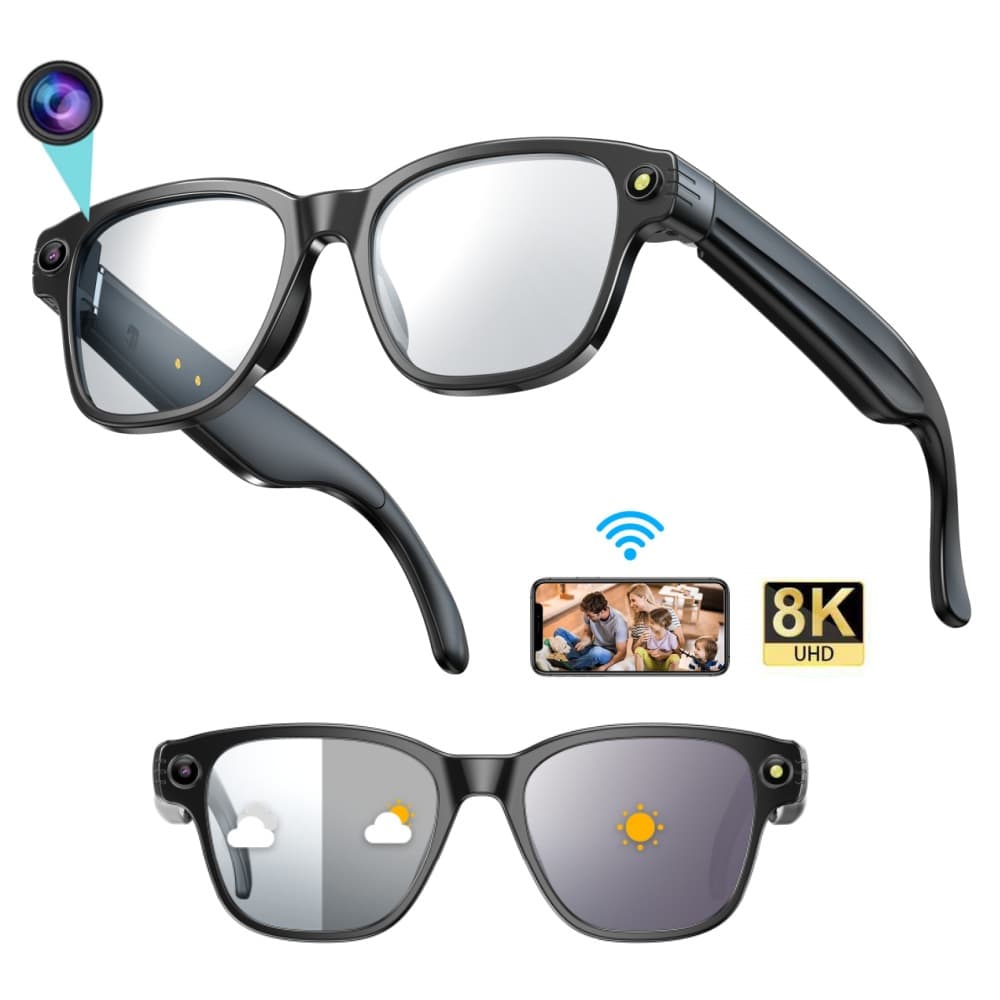 L801 Smart Glasses: 8MP Camera, 4GB RAM, AI Real-time Translation, Photo Recognition, Bluetooth Calling