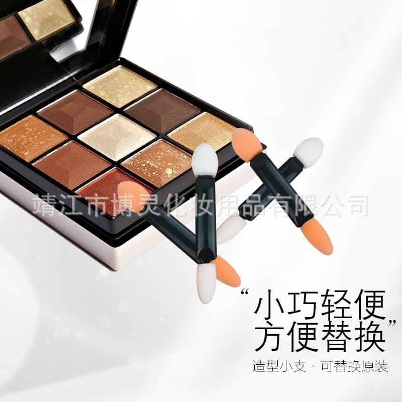 Disposable Makeup Eyeshadow Brush Single-Ended Round Handle Dual-Ended Sponge Eyeshadow Applicator Production Cosmetic Tool Wholesale
