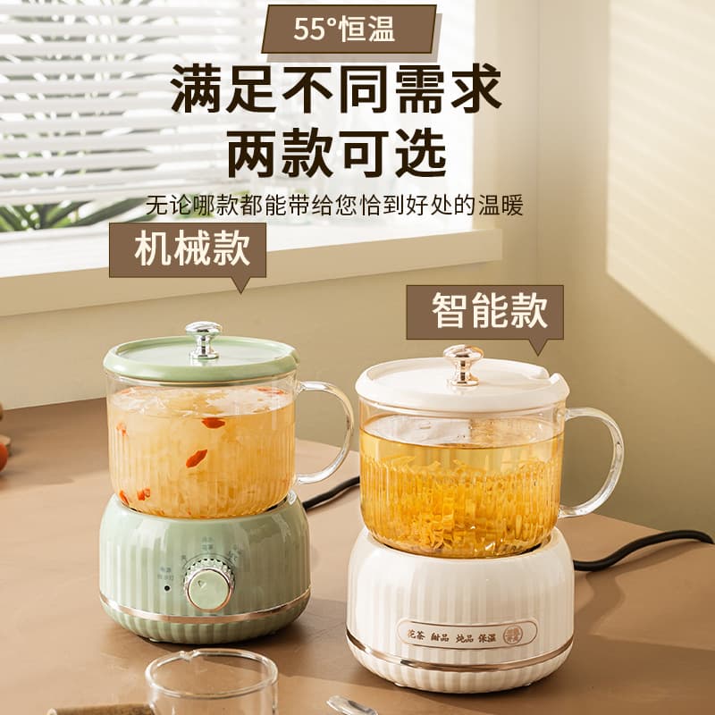 Custom-designed glass mini teapot, stewing and boiling kettle, small fully automatic health pot for one person