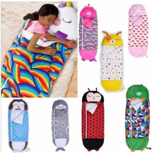 Kids Cartoon Animal Anti-kick Quilt Foldable Pillow Children Sleeping Bag Soft Comfortable Home Decor Bedding Accessories