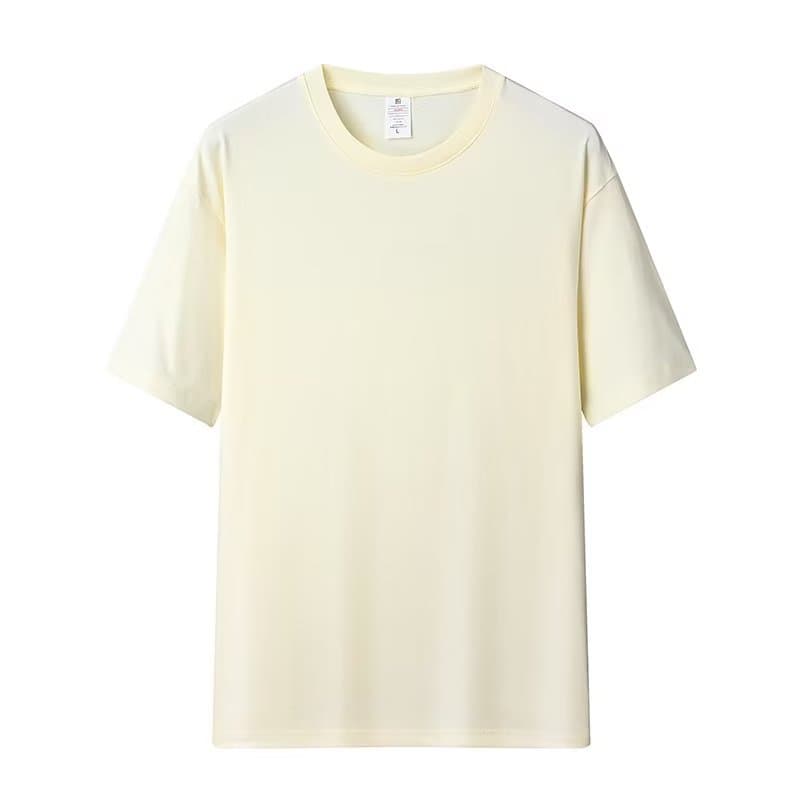 2025 New Short Sleeve T-Shirt Men's Undershirt Summer Basic Solid Color Trendy Top