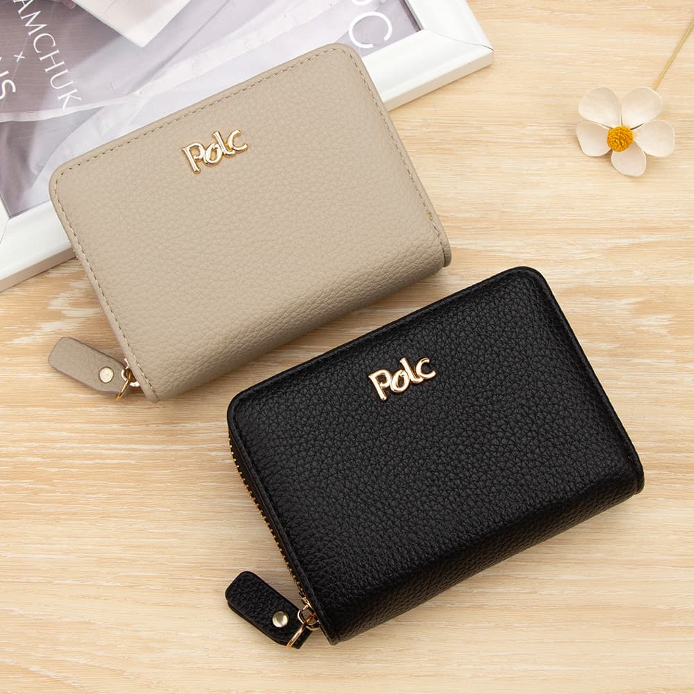 New Hot Selling Fashionable Pebble Grain Accordion Card Holder Multifunctional Large Capacity Handbag Zipper Coin Purse Organizer