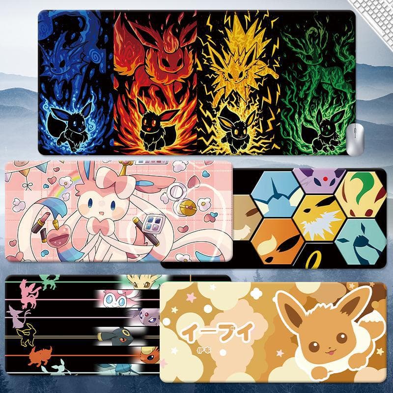 Eevee Mouse Pad Pokemon Anime Merchandise Pocket Monsters Extra Large Small Keyboard Desk Mat